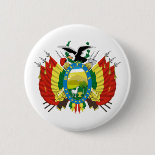 Bolivien Landeswappen Symbol Emblem Flagge Button