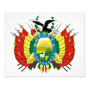 Bolivien Landeswappen Symbol Emblem Flagge Fotodruck
