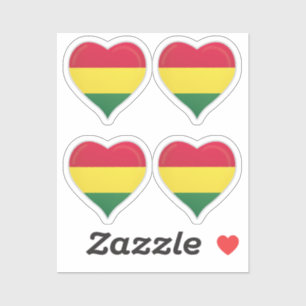 Bolivien Liebe Flaggenstempel Aufkleber