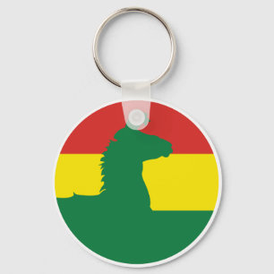 Bolivien Llama Alpaca Bolivianische Flagge Schlüsselanhänger