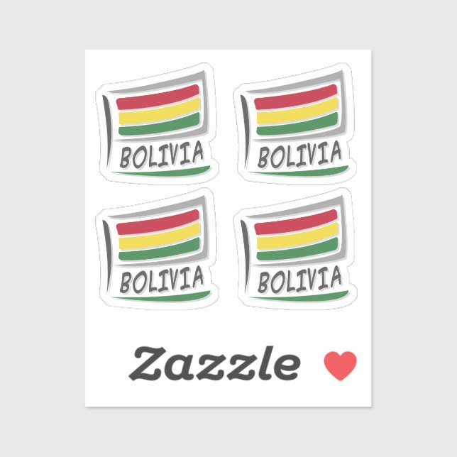 Bolivien Pride X Flag Aufkleber (Blatt)