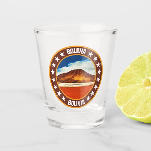 Bolivien Schnapsglas (Vorderseite)