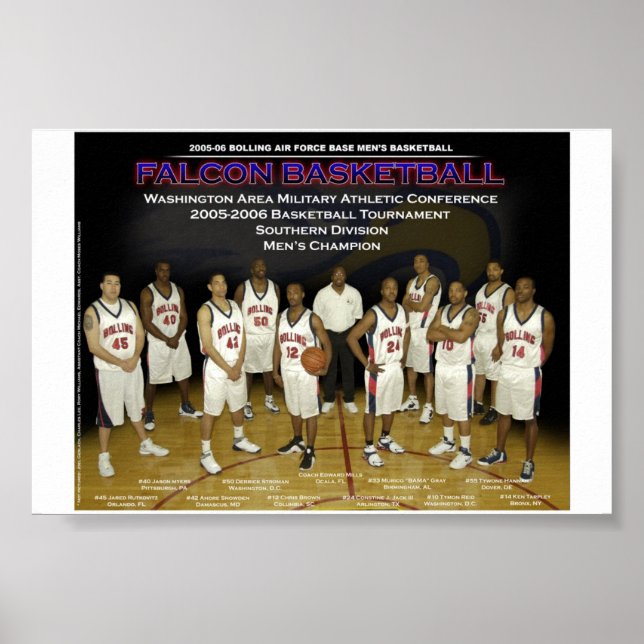 Bolling AFB Basketball Team Poster (Vorne)