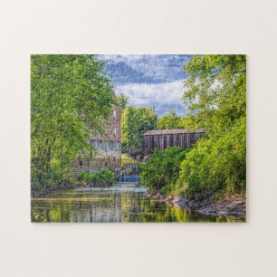 Bollinger-Mühle und Burfordville Covered Bridge