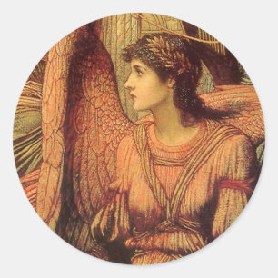 Bollwerke von Gottes Haus, Engel von John Strudwic Runder Aufkleber