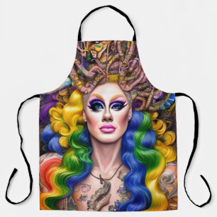 Bolly Glows Rainbow Drag Queen Artwork Design Schürze
