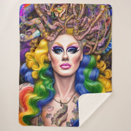 Bolly Glows Rainbow Drag Queen Artwork Design Sherpadecke