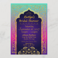 Bollywood Arabian Nights Bridal Dusche Einladung