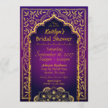 Bollywood Arabian Nights Bridal Dusche Einladung