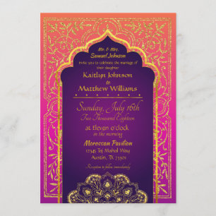 Bollywood Arabian Nights Faire-part de mariage