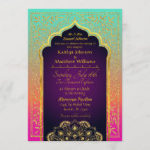 Bollywood Arabian Nights Hochzeitseinladung