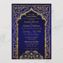 Bollywood Arabian Nights Hochzeitseinladung