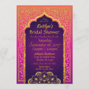 Bollywood Arabian Nights Invitation de la douche n