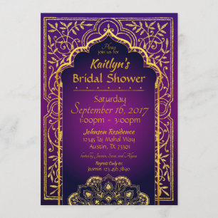Bollywood Arabian Nights Invitation de la douche n