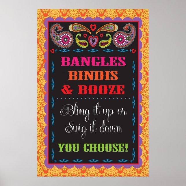 Bollywood Booze Poster-Brauch Poster (Vorne)