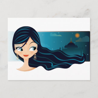 Bollywood Girl Postkarte