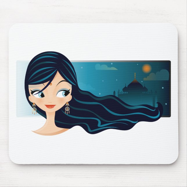 Bollywood Mädchen Mousepad (Vorne)