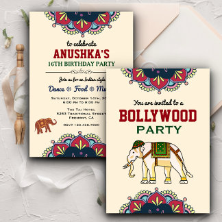 Bollywood Party im indischen Stil - Einladung zum 