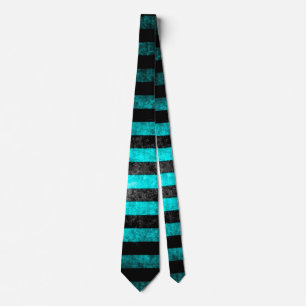 BOLO Blue Steampunk Grunge Stripes Satin Krawatte