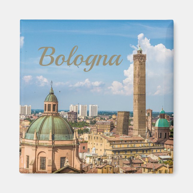 Bologna Emilia Romagna Italien Panorama Geschenk Magnet (Vorne)
