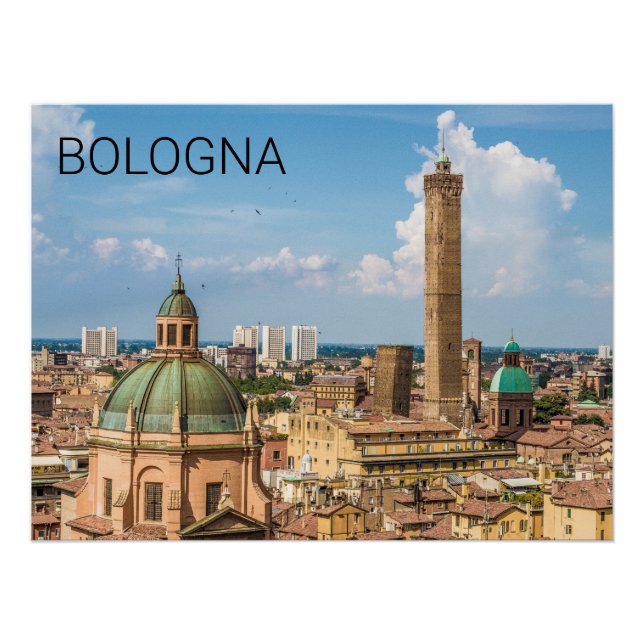Bologna Emilia-Romagna Italien Panorama Souvenir Poster (Vorderseite)