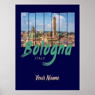 Bologna Emilia-Romagna Italien Souvenir aus alter Poster