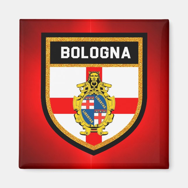 Bologna-Flagge Magnet (Vorne)