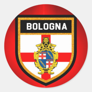 Bologna-Flagge Runder Aufkleber
