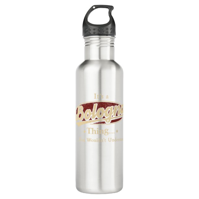 Bologna-isolierte Wasserflasche, Bologna-Wasser Edelstahlflasche (Vorderseite)