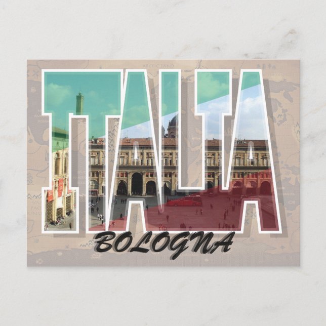 Bologna, Italien Postkarte (Vorderseite)