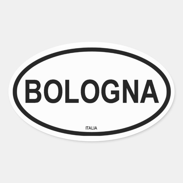 BOLOGNA OVALER AUFKLEBER (Vorderseite)