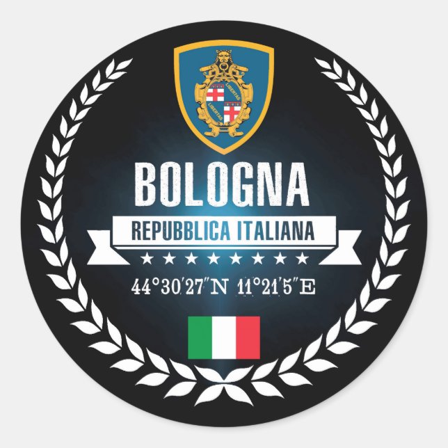 Bologna Runder Aufkleber (Vorderseite)