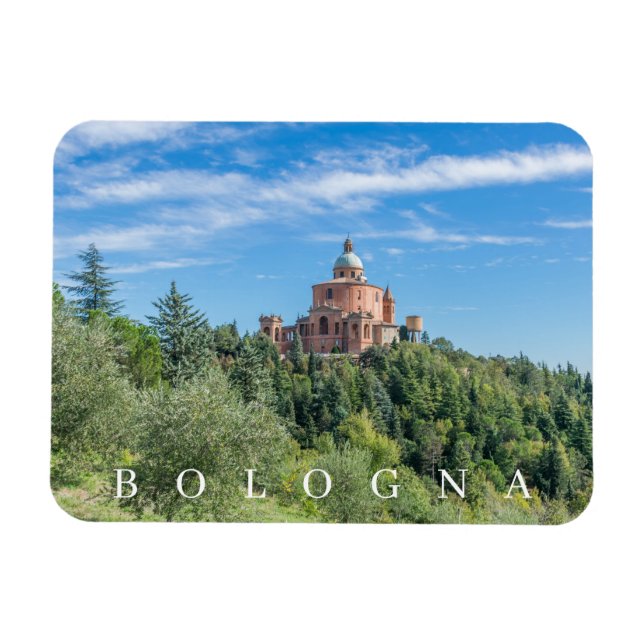 Bologna Sanctuary San Luca Aussicht Kühlschrankmag Magnet (Horizontal)