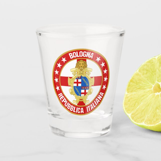 Bologna Schnapsglas (Vorderseite)