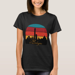 Bologna Türme Retro Sonnenuntergang Reise T-Shirt