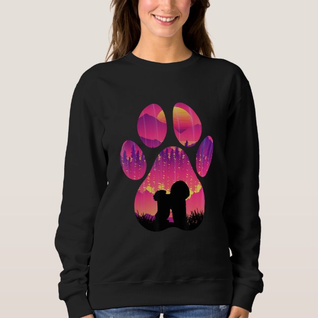 Bolognese Paw Mom Dad Dog  Women Men Sweatshirt (Vorderseite)