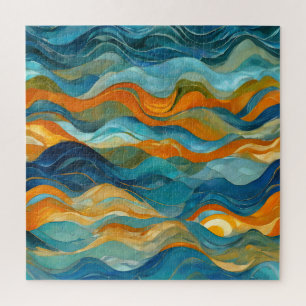 "Bolonia" Blaue Orangenwaves