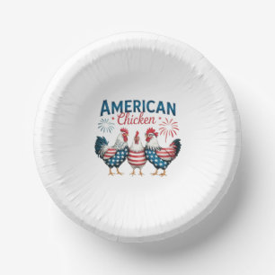 Bols En Carton 4 juillet Patriotique American Chicken-62987