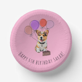 Bols En Carton Adorable Pink Corgi Birthday Customizable