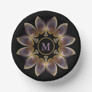 Bols En Carton Ange Abstraite ailes Mandala Monogramme fractal