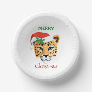 Bols En Carton Animaux amusants Safari Cheetah léopard Père Noël 