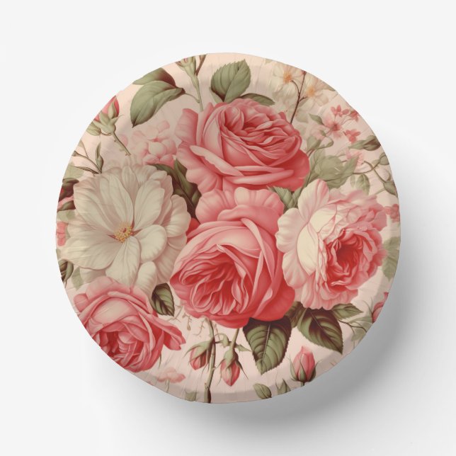 Bols En Carton Aquarelle artistique Roses roses roses (Recto)