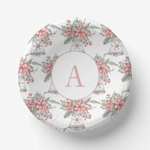 Bols En Carton Aquarelle Noël arrangement floral