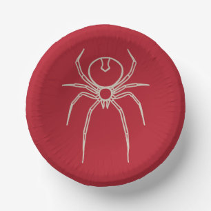 Bols En Carton Araignée - Rouge de sang et Blanc d'os
