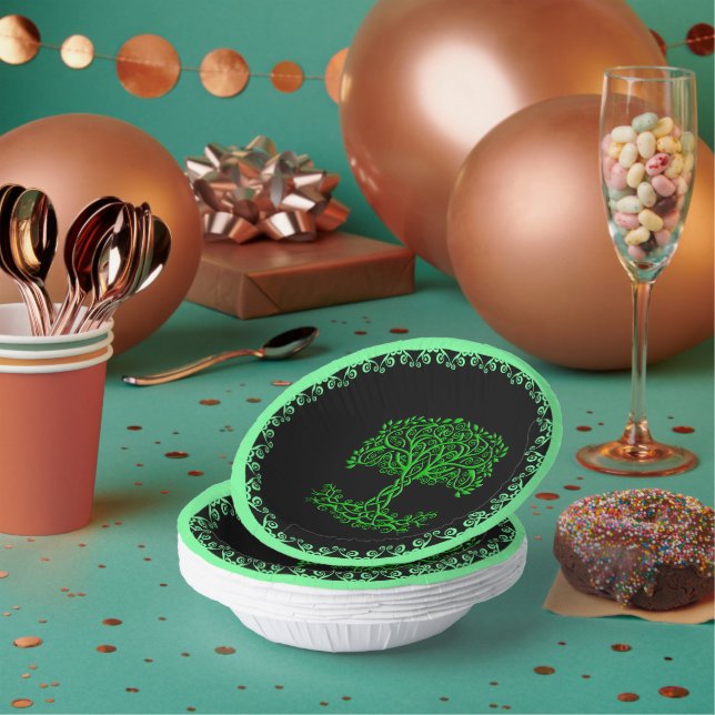 Bols En Carton Arbre Celtique Vert De Vie (Multi)