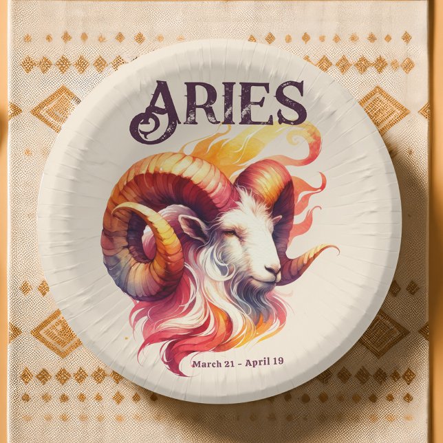 Bols En Carton Aries Zodiac fête d'anniversaire à thème (Aries Ram Zodiac Sign Theme Party Suite | Elevate Your Event with Matching Paper Bowls & Decor)