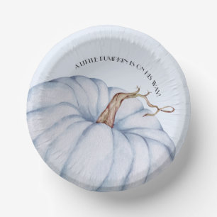 Bols En Carton Baby shower Citrouille bleu