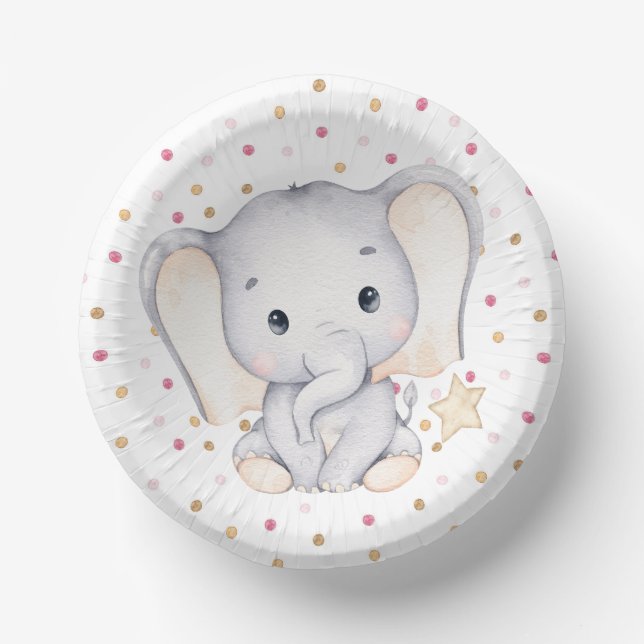 Bols En Carton Baby shower éléphant bébé (Recto)