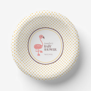 Bols En Carton Baby shower Flamant rose