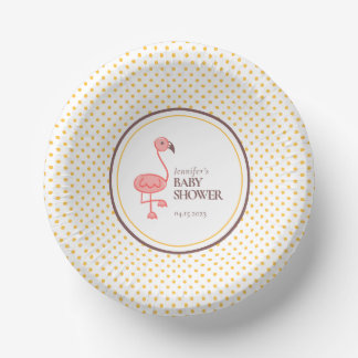 Bols En Carton Baby shower Flamant rose